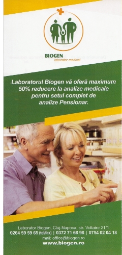 Laborator Biogen - reducere 50% pentru analize medicale